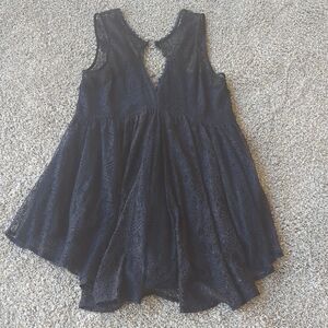 Free People Don't You Dare Lace Mini Dress - Black S